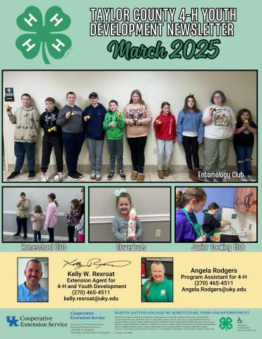 4-H March 2025 Newsletter page 1