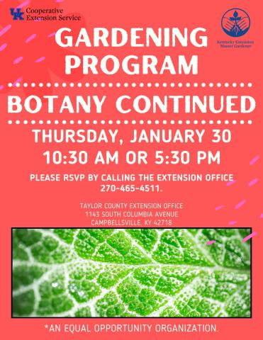 January 2025 MG Botany Continued